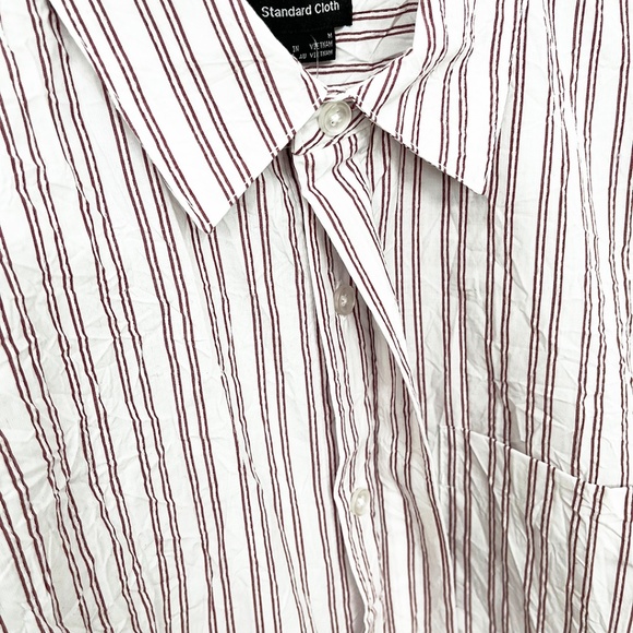 Urban Outfitters Men’s Crinkle Long Sleeve Shirt Oversized Medium - Picture 5 of 10